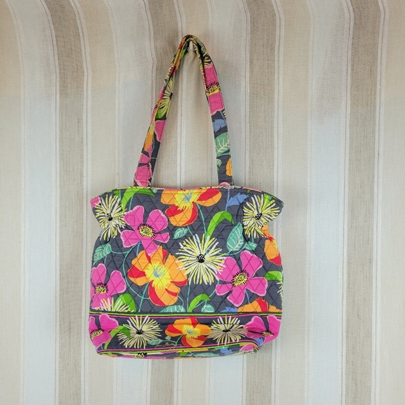 Vera Bradley Tote Bag Jazzy Blooms Print Floral Purse Colorful‎ - Picture 8 of 8